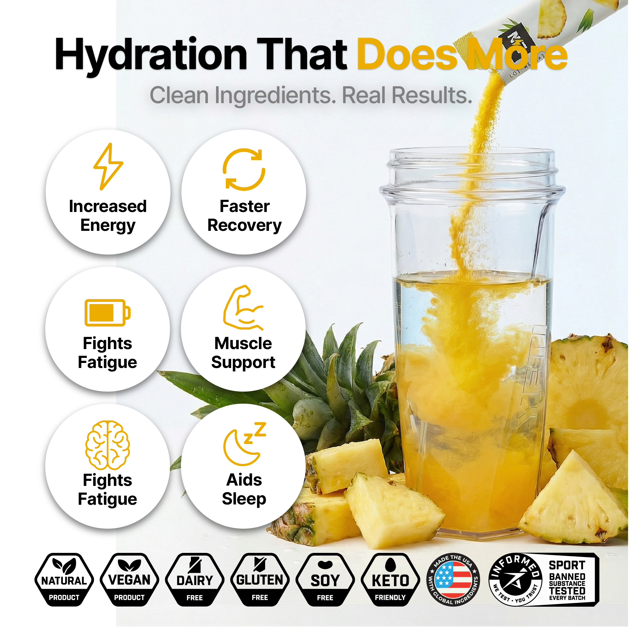 EN Hydration Drink Mix Pineapple – Nutrition facts, no artificial ingredients #Flavor_Pineapple