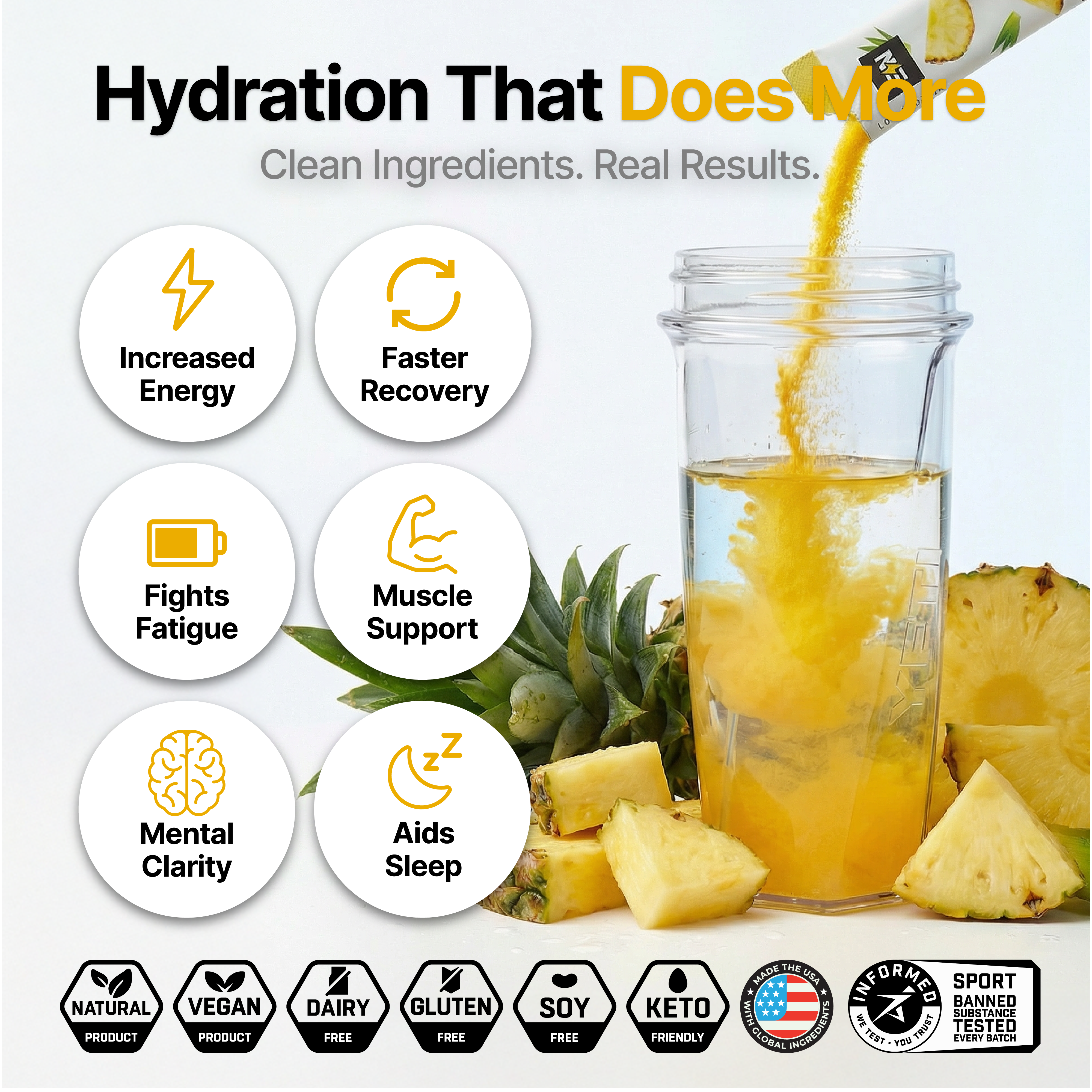 EN Hydration Drink Mix Pineapple – Nutrition facts, no artificial ingredients #Flavor_Pineapple