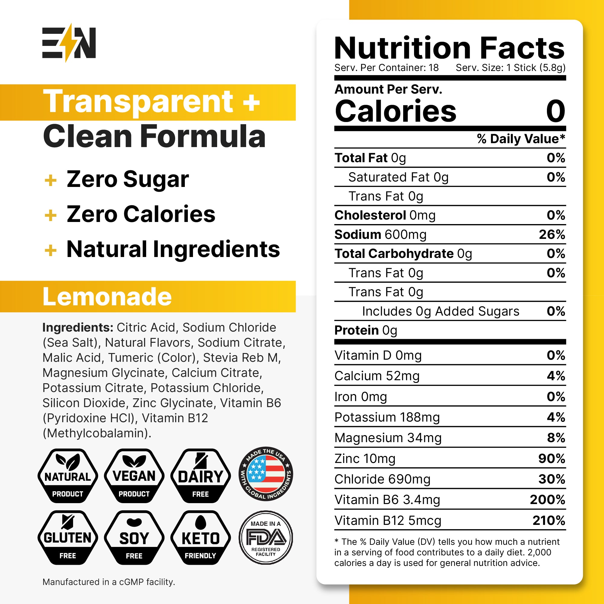 Hydration Drink Mix - Stick Packs