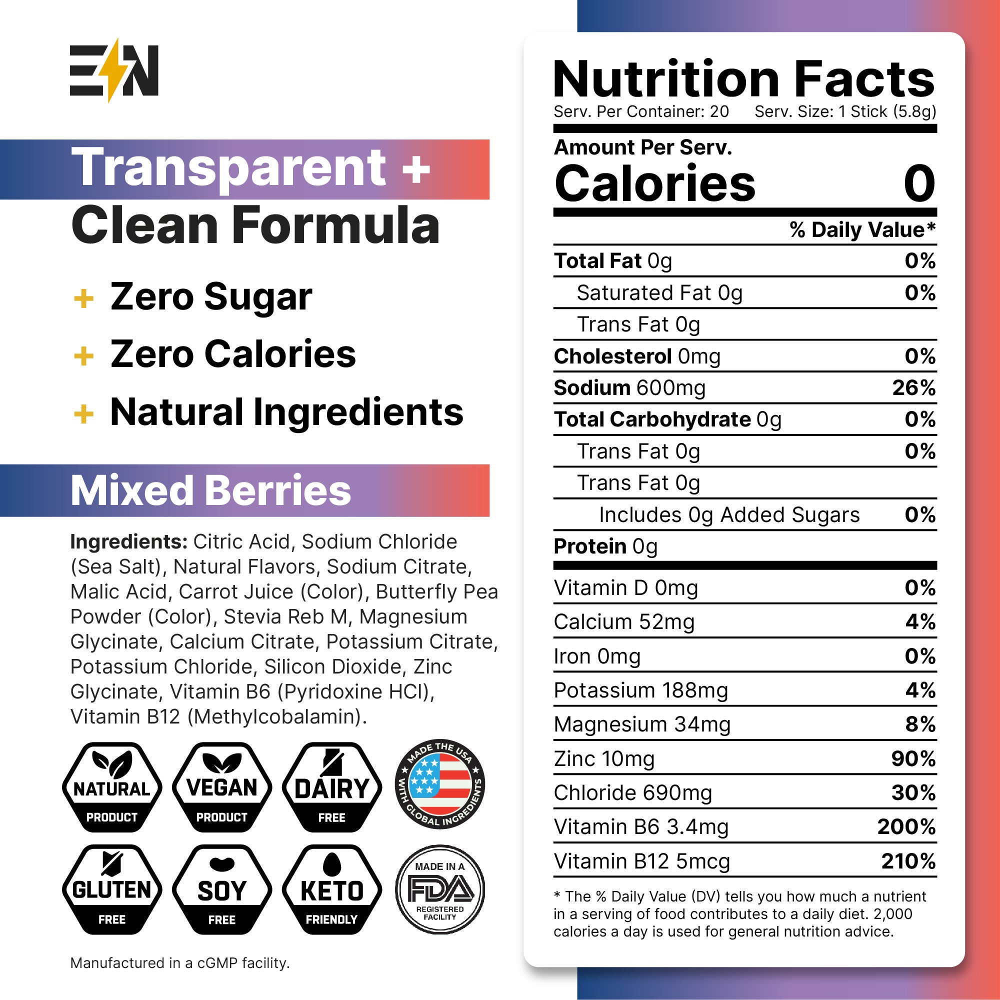 Hydration Drink Mix - Stick Packs