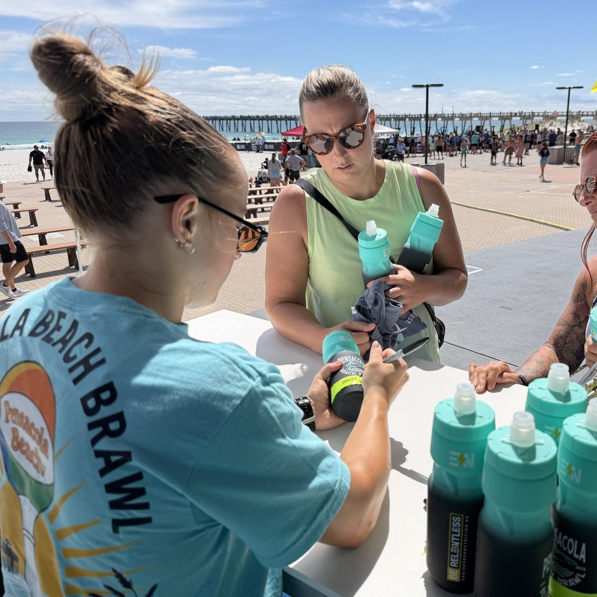 Beach Brawl tee back print at the EN Hydration Bar