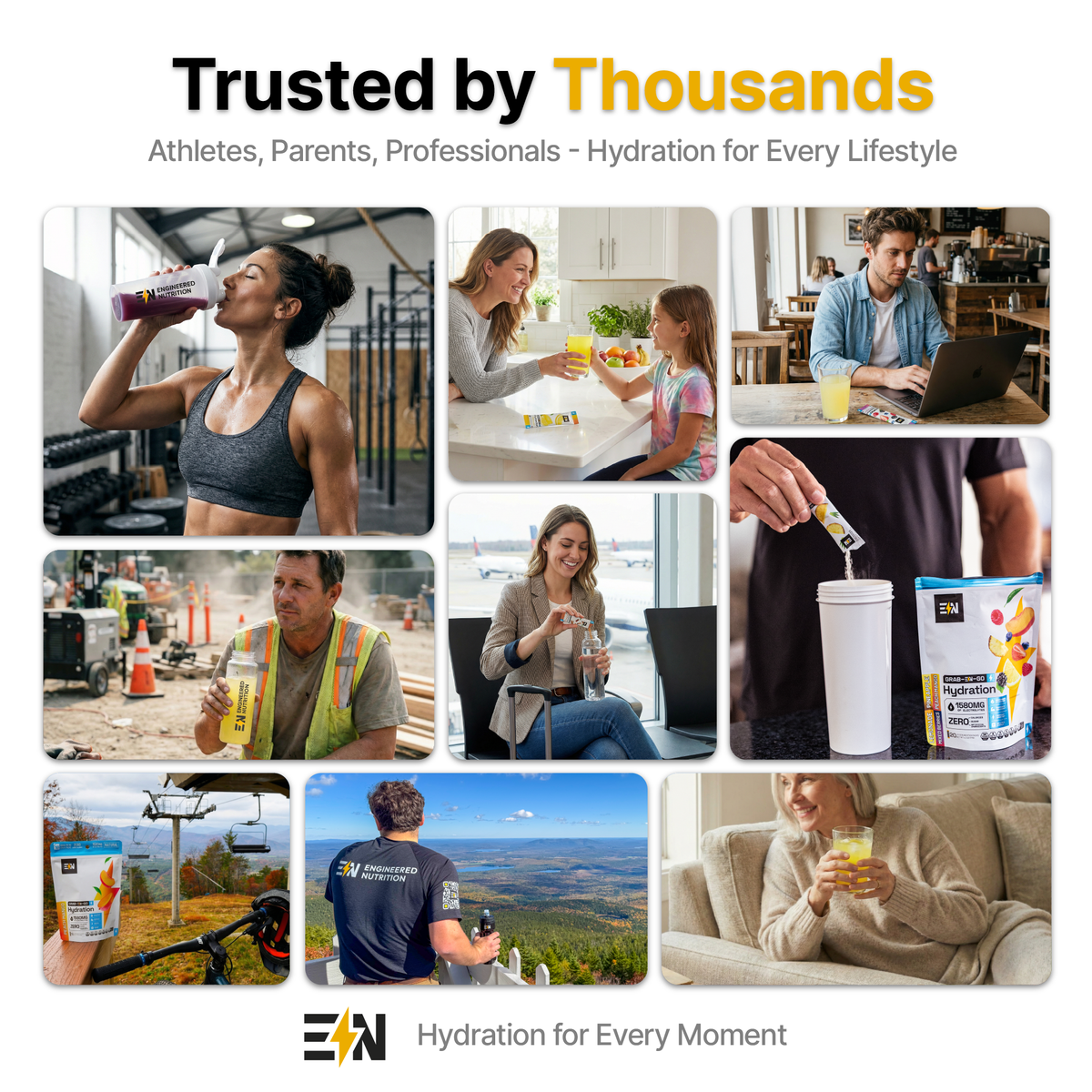 EN Hydration Drink Mix – Zero-sugar electrolyte drink for post-workout recovery #Flavor_Lemonade