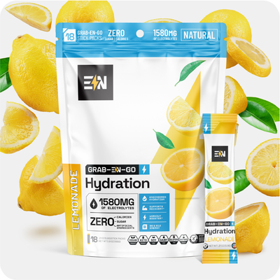 EN Hydration Drink Mix – Premium zero-sugar electrolyte powder stick packs, 5 flavors #Flavor_Lemonade